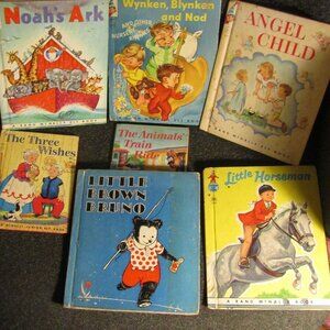 Lot 8 Vintage Rand McNally Books LITTLE HORSEMAN -BROWN BRUNO- NOAH -WYNKEN ++++